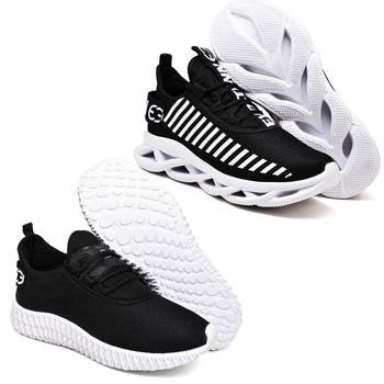 Kit 2 Tênis Unissex Evoltenn Easy Modelos Diferentes Preto Branco