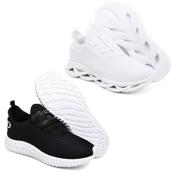 Kit 2 Tênis Unissex Evoltenn Easy Modelos Diferentes White e Preto Branco