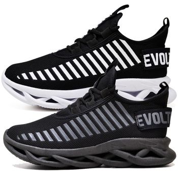Kit 2 Tênis Easy Style Unissex Evoltenn Solado Trançado Black e Preto Branco