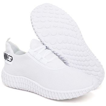 Tênis Boost Feminino Evoltenn Esporte Casual Colmeia Branco - Evoltenn