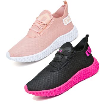 Kit 2 Tênis Boost Unissex Evoltenn Esportivo Colmeia Nude e Preto Rosa