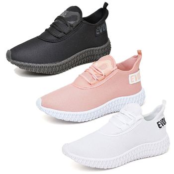 Kit 3 Tênis Boost Unissex Evoltenn Esportivo Colmeia Black, Nude e Branco
