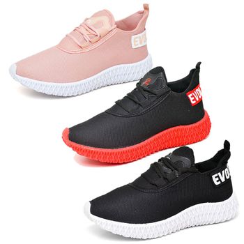 Kit 3 Tênis Boost Unissex Evoltenn Esportivo Colmeia Nude, Preto Vermelho e Preto Branco