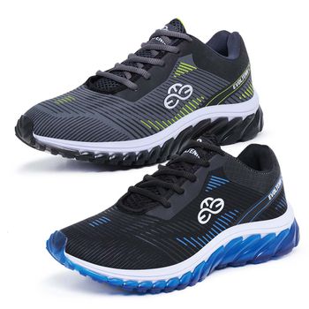 Kit 2 Tênis Masculino Esportivo Evoltenn Tube Runner Cinza e Azul