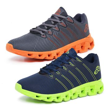 Kit 2 Tênis Masculino Esportivo Evoltenn Running Nuvem Cinza e Marinho
