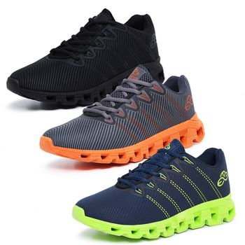 Kit 3 Tênis Masculino Esportivo Evoltenn Running Nuvem Black, Cinza e Marinho