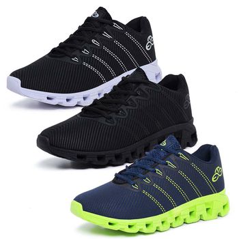 Kit 3 Tênis Masculino Esportivo Evoltenn Running Nuvem Preto, Black e Marinho
