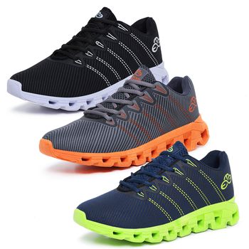 Kit 3 Tênis Masculino Esportivo Evoltenn Running Nuvem Preto, Cinza e Marinho