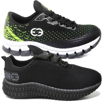 Kit 2 Tênis Infantil Evoltenn Confortável Modelos Diferentes Verde e Black