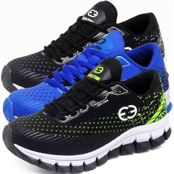 Kit 3 Tênis Infantil Evoltenn Impacto Azul, Preto e Verde
