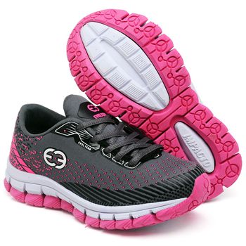 Tênis Infantil Evoltenn Impacto Cinza Rosa - Evoltenn