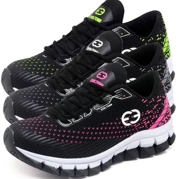 Kit 3 Tênis Infantil Evoltenn Impacto Pink, Preto e Verde