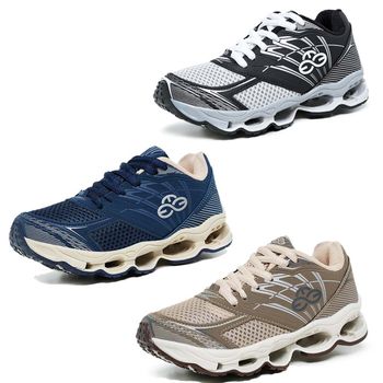 Kit 3 Tênis Infantil Masculino Evoltenn Turbo Kids Bege, Marinho e Preto - Evoltenn