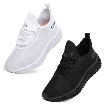 Kit 2 Tênis Infantil Esportivo Colmeia Branco e Black - Evoltenn