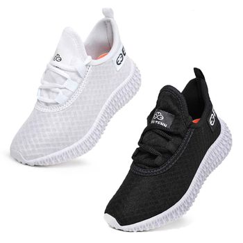 Kit 2 Tênis Infantil Esportivo Colmeia Branco e Preto Branco - Evoltenn
