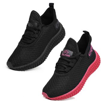 Kit 2 Tênis Infantil Esportivo Colmeia Black e Preto Rosa - Evoltenn