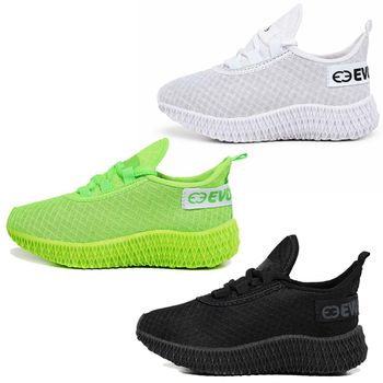 Kit 3 Tênis Infantil Esportivo Colmeia Branco, Black e Verde - Evoltenn