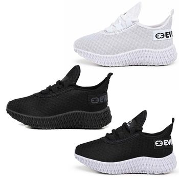Kit 3 Tênis Infantil Esportivo Colmeia Branco, Preto Branco e Black - Evoltenn