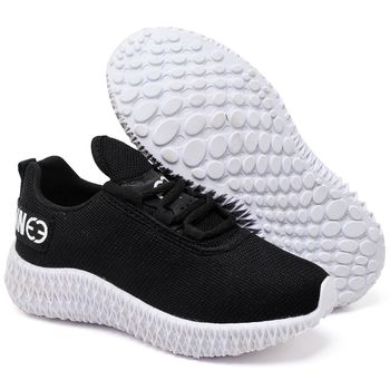 Tênis Infantil Esportivo Evoltenn Colmeia Preto Branco - Evoltenn