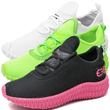 Kit 3 Tênis Infantil Esportivo Colmeia Branco, Verde e Preto Rosa