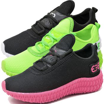 Kit 3 Tênis Infantil Esportivo Colmeia Preto Branco, Verde e Preto Rosa