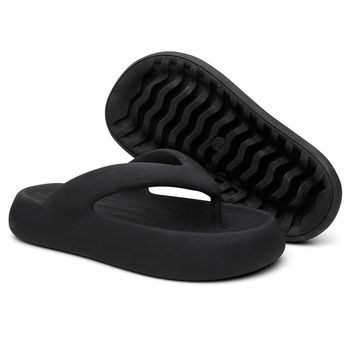 Chinelo Feminino Nuvem Sandália Dedo Verão Preto - Evoltenn