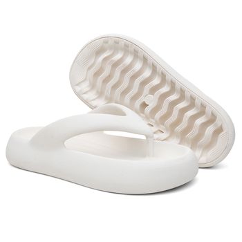 Chinelo Feminino Nuvem Sandália Dedo Verão Branco - Evoltenn