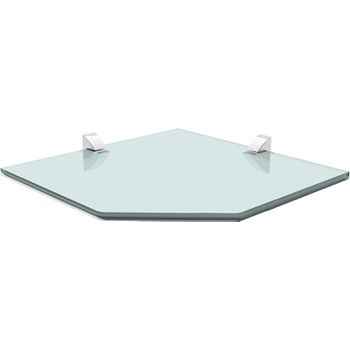 PRATELEIRA DE CANTO 25X25 DE VIDRO RECORTE COM SUP... - FLUZÃO CONSTRUÇÃO