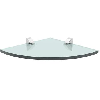 PRATELEIRA DE CANTO 25X25 DE VIDRO COM RAIO INCOLO... - FLUZÃO CONSTRUÇÃO