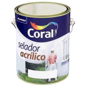 SELADOR ACRILICO BRANCO 3,6 LITROS CORAL - FLUZÃO CONSTRUÇÃO