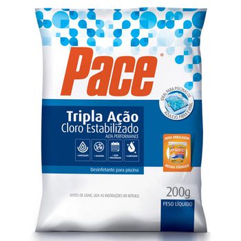 CLORO PACE TRIPLA AÇÃO HTH TABLETE 200G - FLUZÃO CONSTRUÇÃO