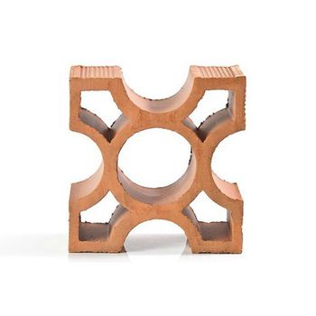 TIJOLO 19X19 VAZADO RETO REDONDO - FLUZÃO CONSTRUÇÃO