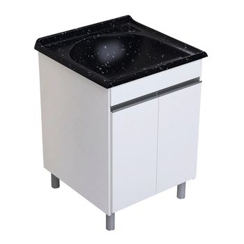 ARMÁRIO KIT LAVANDERIA AMÉLIA PRETO - FLUZÃO CONSTRUÇÃO