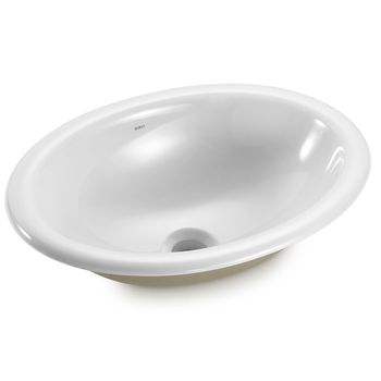 CUBA BRANCA DE SOBREPOR OVAL 44X32 - ICASA - FLUZÃO CONSTRUÇÃO