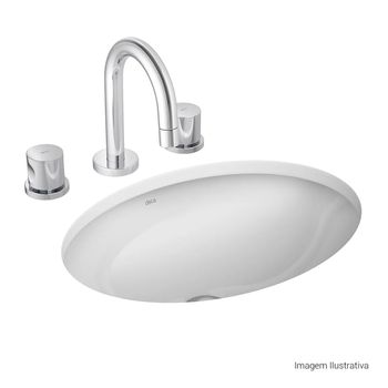 CUBA DE EMBUTIR OVAL 40X30CM BRANCO DECA - FLUZÃO CONSTRUÇÃO