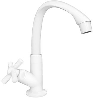 TORNEIRA LAVATORIO MESA ALTA CROSS BRANCA 1/2 TIGR - FLUZÃO CONSTRUÇÃO