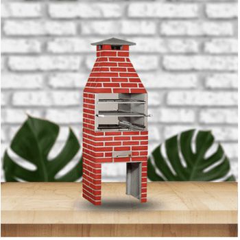 CHURRASQUEIRA BABY TIJOLINHO VERMELHA - FLUZÃO CONSTRUÇÃO