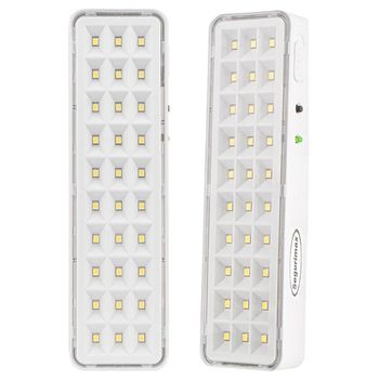 LUMINÁRIA DE EMERGÊNCIA AUTÔNOMA 30 LEDS SUPER SLI... - FLUZÃO CONSTRUÇÃO