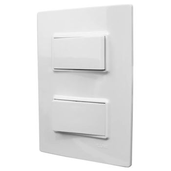 INTERRUPTOR DUPLO TECLA SIMPLES 10A/250V 4X2 VIVAZ... - FLUZÃO CONSTRUÇÃO