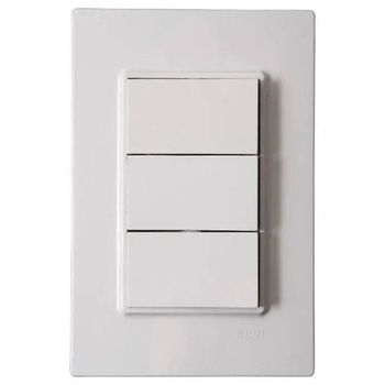 INTERRUPTOR TRIPLO TECLA SIMPLES 10A/250V 4X2 VIVA... - FLUZÃO CONSTRUÇÃO