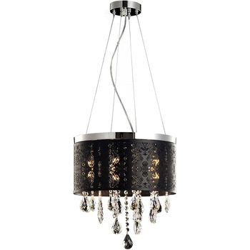LUSTRE DUQUESA COROA PRETO FOSCO 5XG9 AVANT - FLUZÃO CONSTRUÇÃO