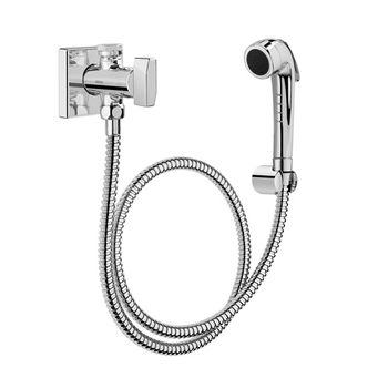 DUCHA HIGIÊNICA CROMADA COM REGISTRO DERIVAÇÃO COM... - FLUZÃO CONSTRUÇÃO