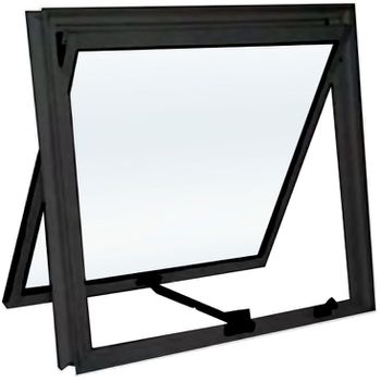 JANELA MAXIM-AR PRETO DE VIDRO REFLEX 40X60cm LÍDE... - FLUZÃO CONSTRUÇÃO