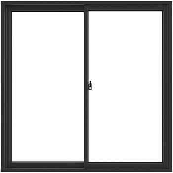 Janela Slim Preta de 2 Folhas com Vidro Liso 100x1... - FLUZÃO CONSTRUÇÃO