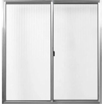 Janela De Alumínio Slim 2 Folhas Com Vidro Canelad... - FLUZÃO CONSTRUÇÃO