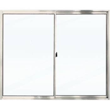 Janela Slim Alumínio de 2 Folhas Vidro Liso 100x10... - FLUZÃO CONSTRUÇÃO