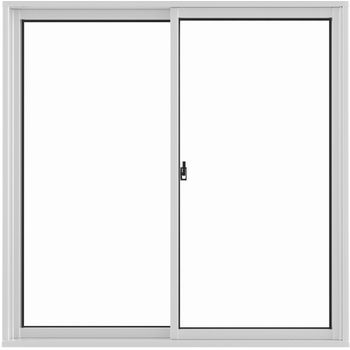 Janela Slim Branca de 2 Folhas Com Vidro Liso 100x... - FLUZÃO CONSTRUÇÃO