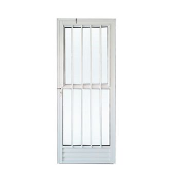 PORTA DE ALUMÍNIO PALITO BRANCA 1 FOLHA COM VIDRO ... - FLUZÃO CONSTRUÇÃO