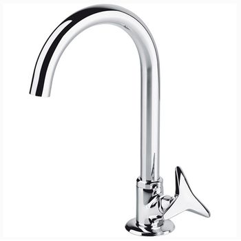 TORNEIRA DE MESA PARA COZINHA NOVA GYRO CROMADO - FLUZÃO CONSTRUÇÃO