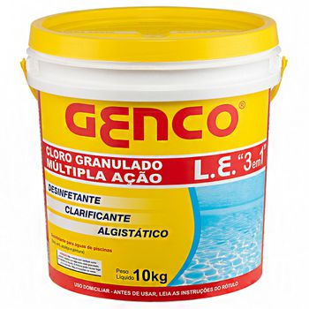 CLORO GRANULADO GENCO MULTIPLA ACAO 10KG - FLUZÃO CONSTRUÇÃO